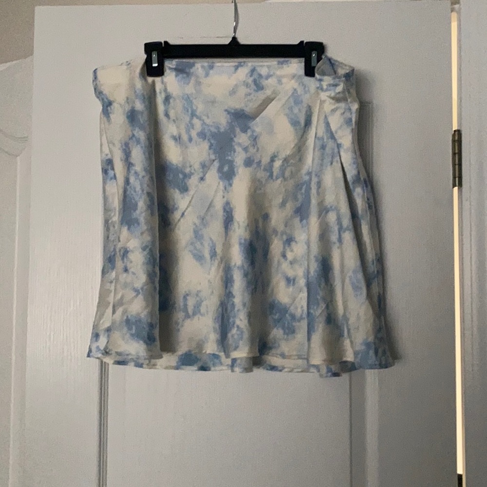 Satin skater skirt